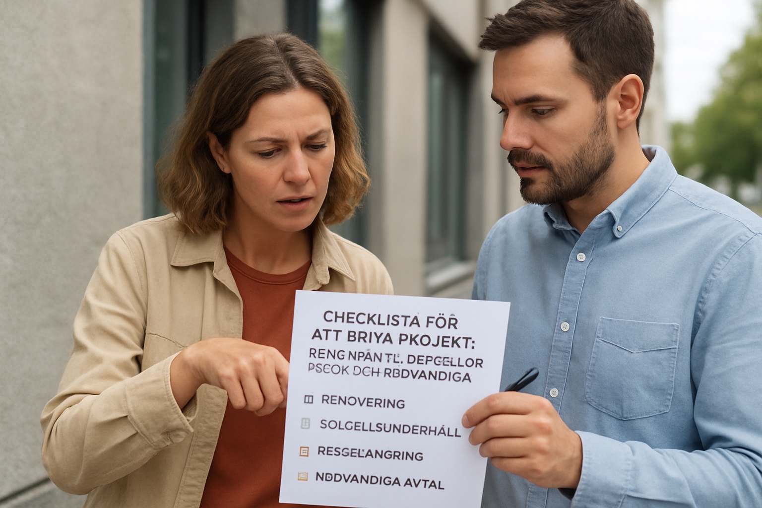 Checklist för att driva projekt: renovering, solceller, resor och nödvändiga avtal